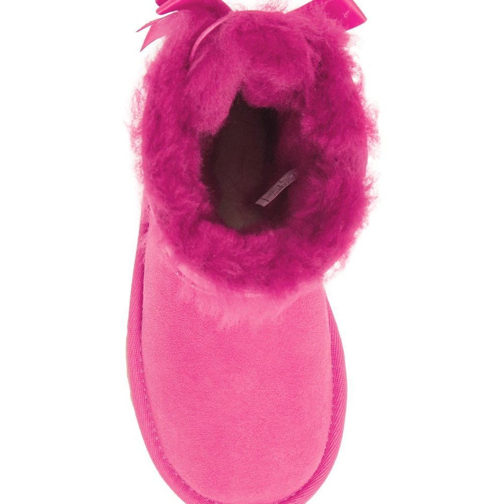UGG Australia Pink Bailey Bow II Water Resistant Genuine Girls Boots - Picture 5 of 5